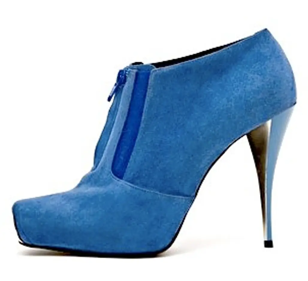 Suede Ankle Boots with Beveled Heel by Pierre Hardy