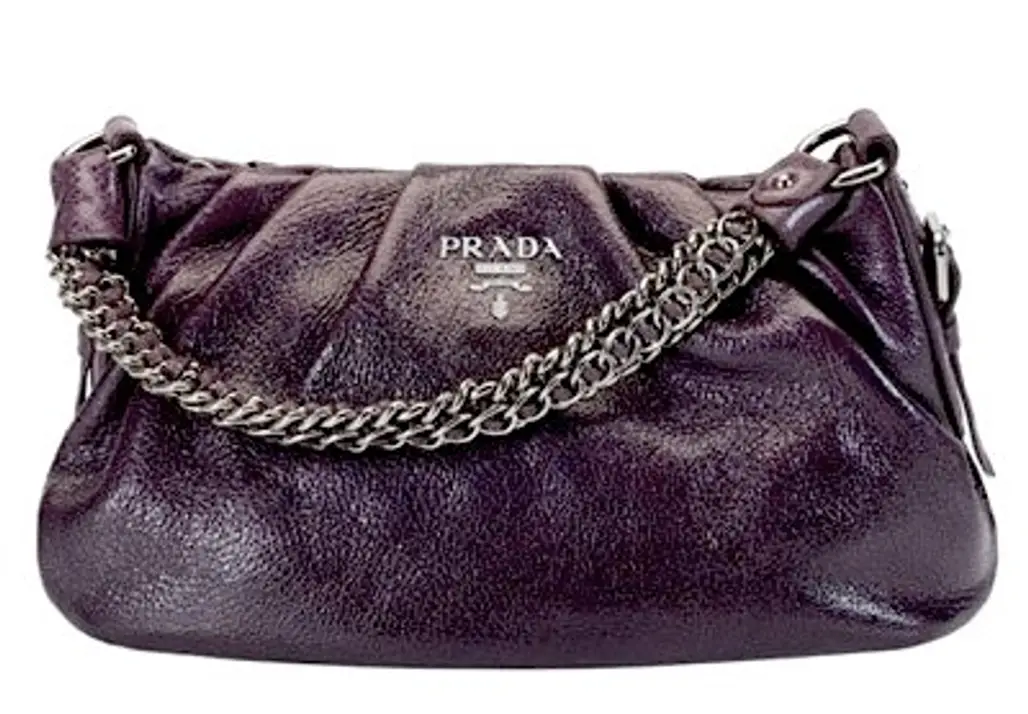 Purple Prada Bag with Palladium-Plated Handle