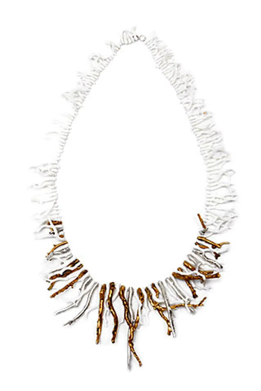 Aurélie Bidermann - Coral Necklace with Gold Detail ...