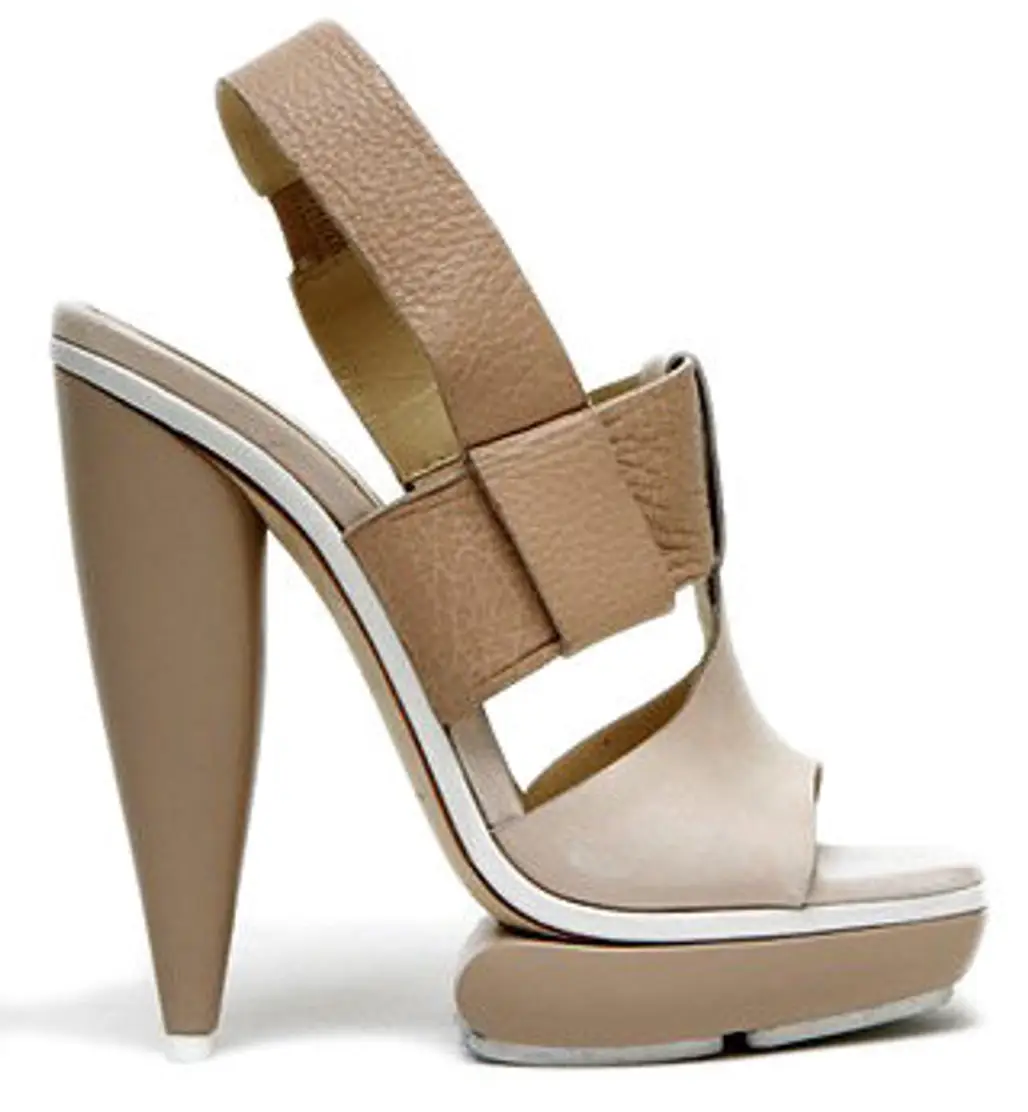 Balenciaga - Leather Platform T-strap Sandal