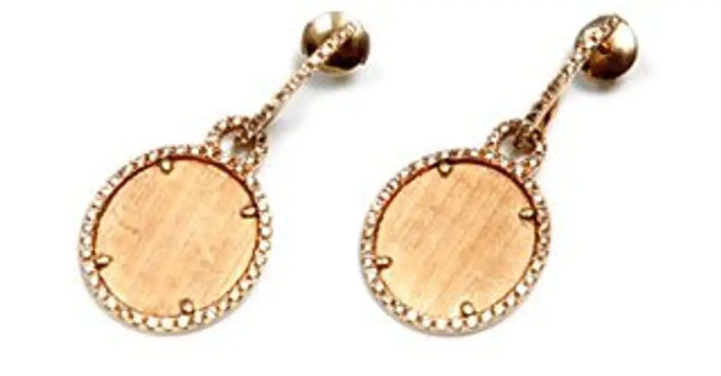 Eternamé - Yellow Gold and Brown Diamond Lunaria Earrings ...