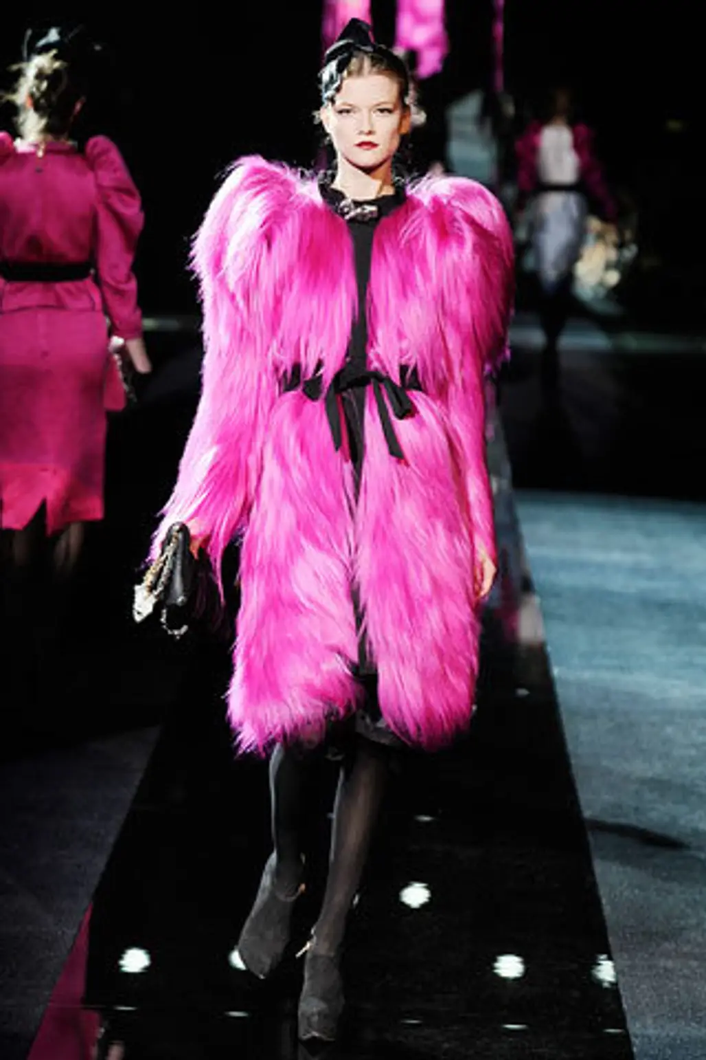 Dolce & Gabbana Extra Pink Fur Coat