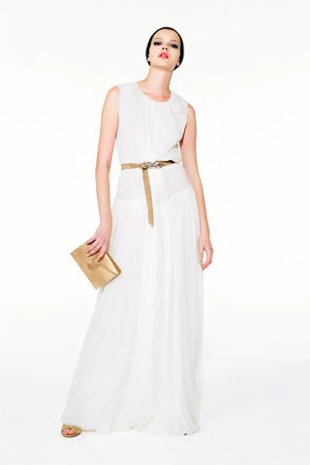 Plain White Yves Saint Laurent Wedding Dress