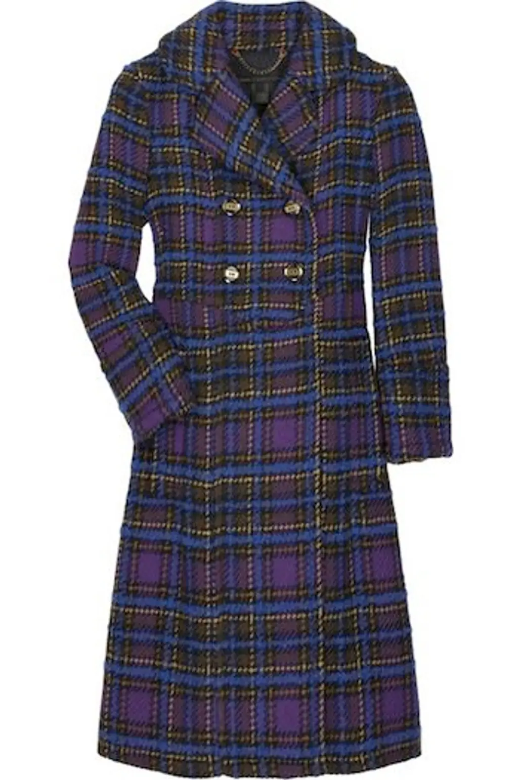 Marc by Marc Jacobs Checked Wool-Blend Long Coat