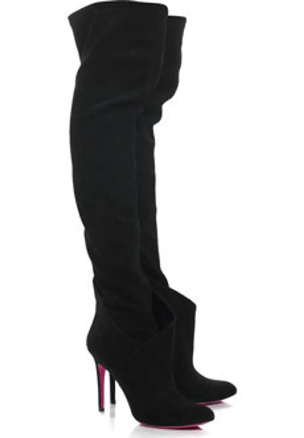 Emanuel Ungaro Suede Stretch Thigh High Boots