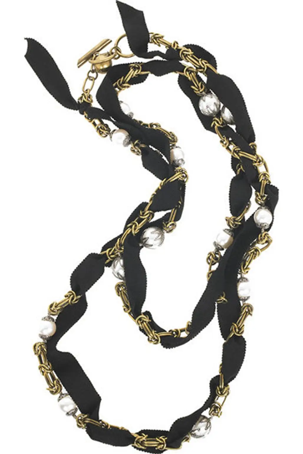 Pearl and Grosgrain Necklace by Lanvin