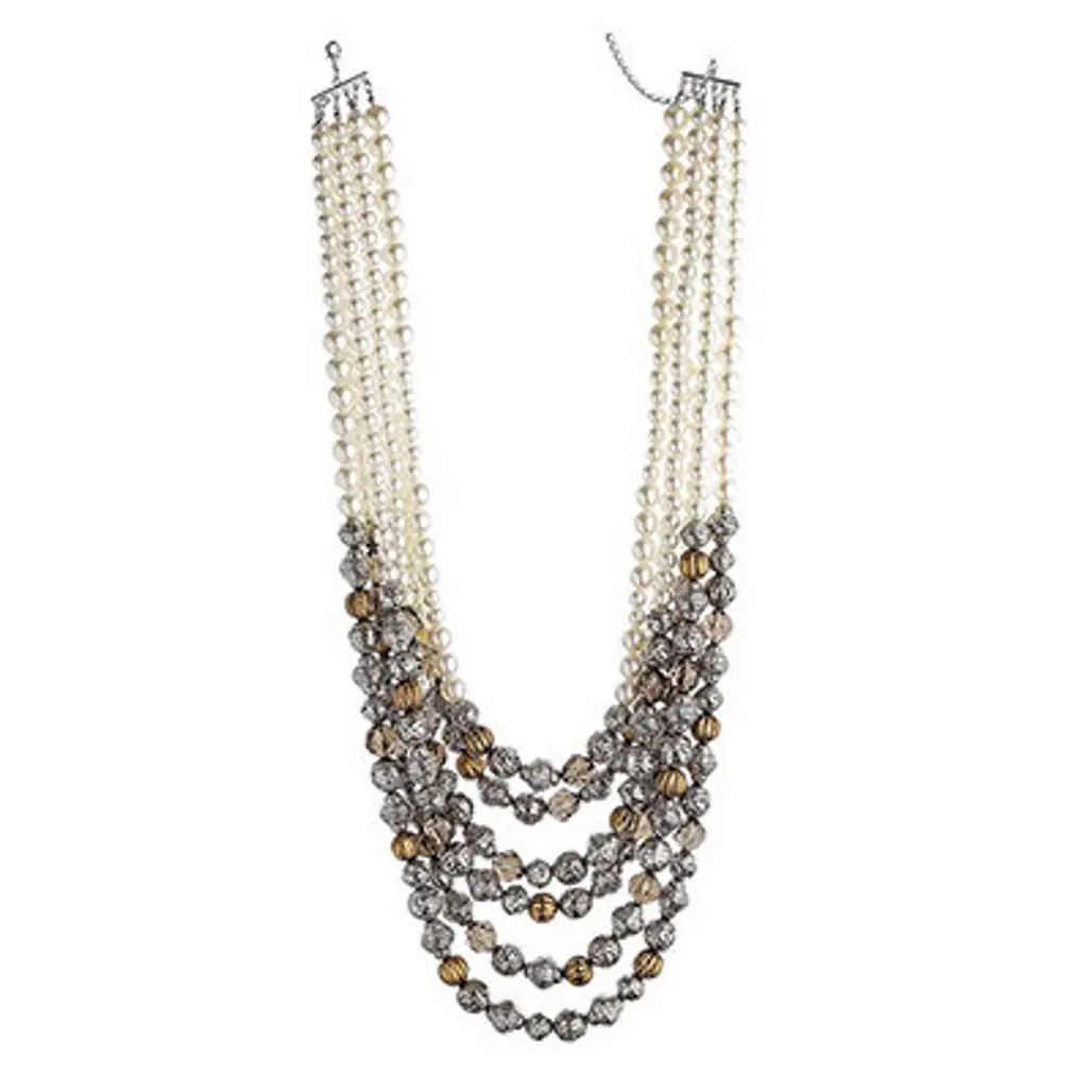 Pearl Bead Multirow Necklace