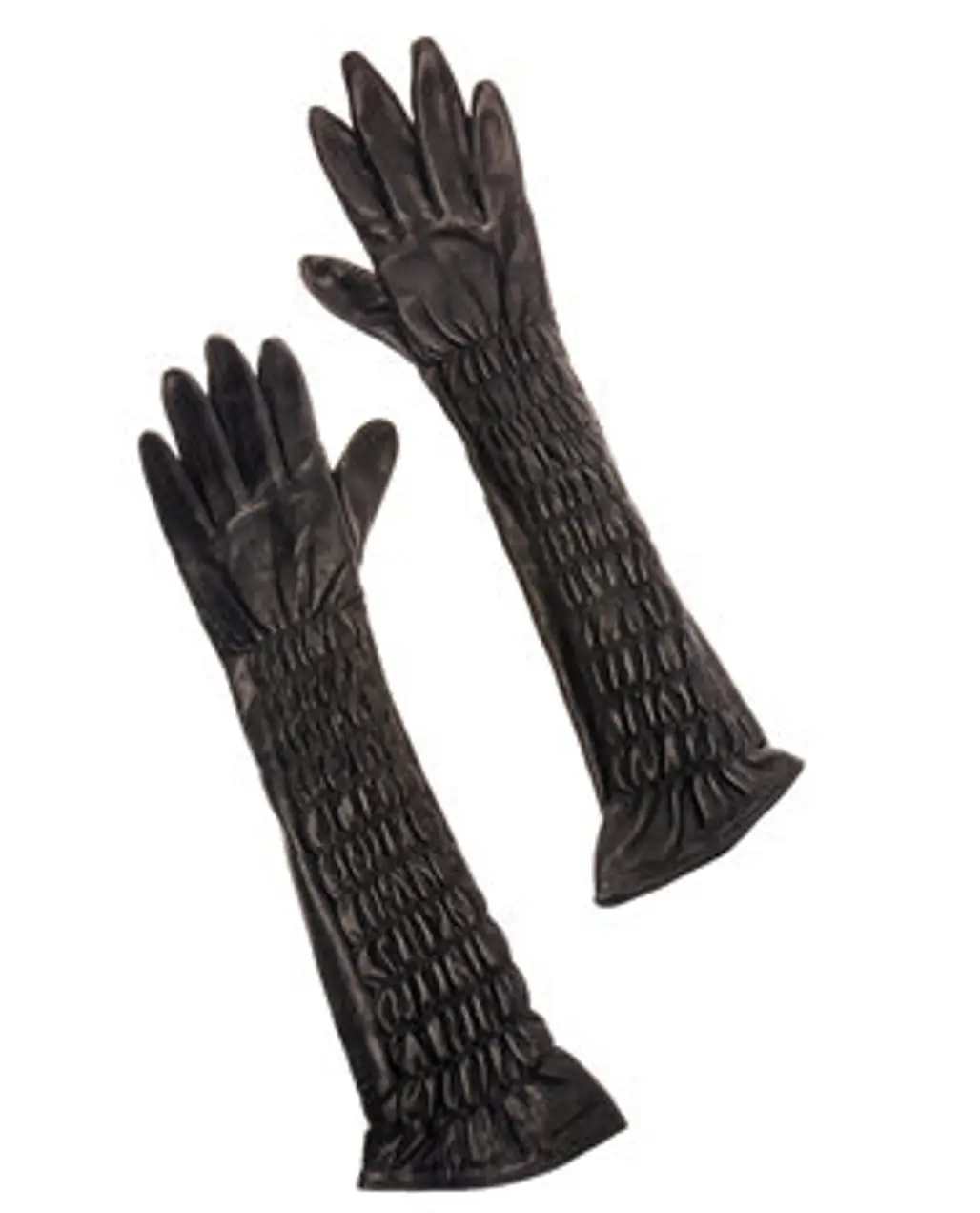 Jas MB Long Ruched Leather Gloves