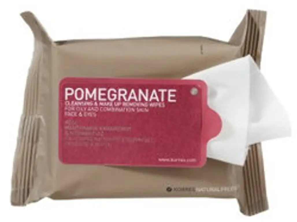 Korres Pomegranate Cleansing and Make up Removing Wipes for Oily Skin