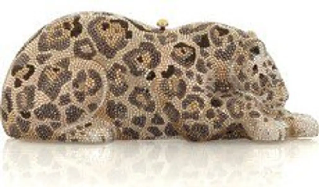 Judith Leiber Crystal Embellished Jaguar Clutch