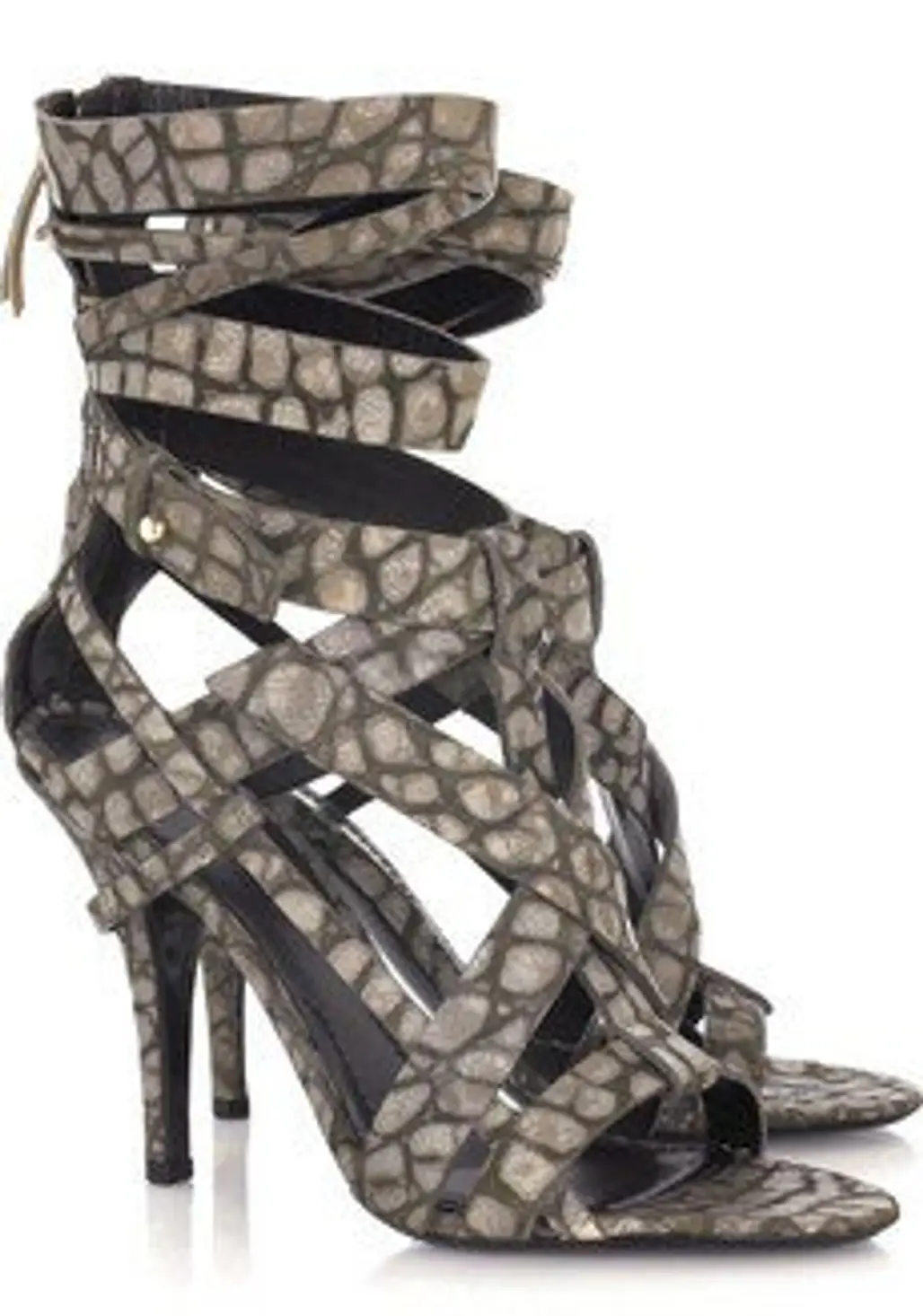 Givenchy Leather Crocodile-print Sandals