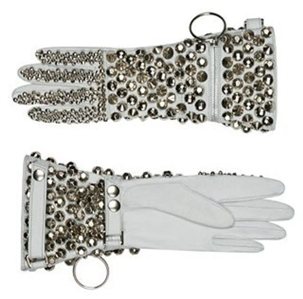 Givenchy. Napa Leather Aviator Gloves with Metal Studs