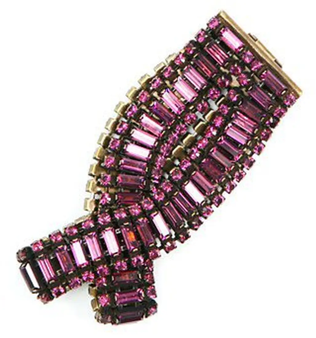 Janis by Janis Savitt. Two-strand Amethyst Crystal Baguette and round Bracelet