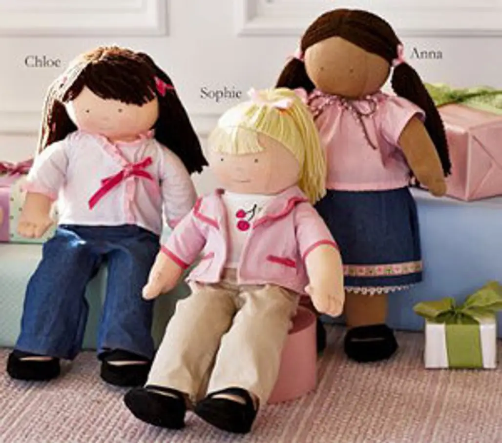 Pottery Barn Sophie, Chloe, and Anna Dolls
