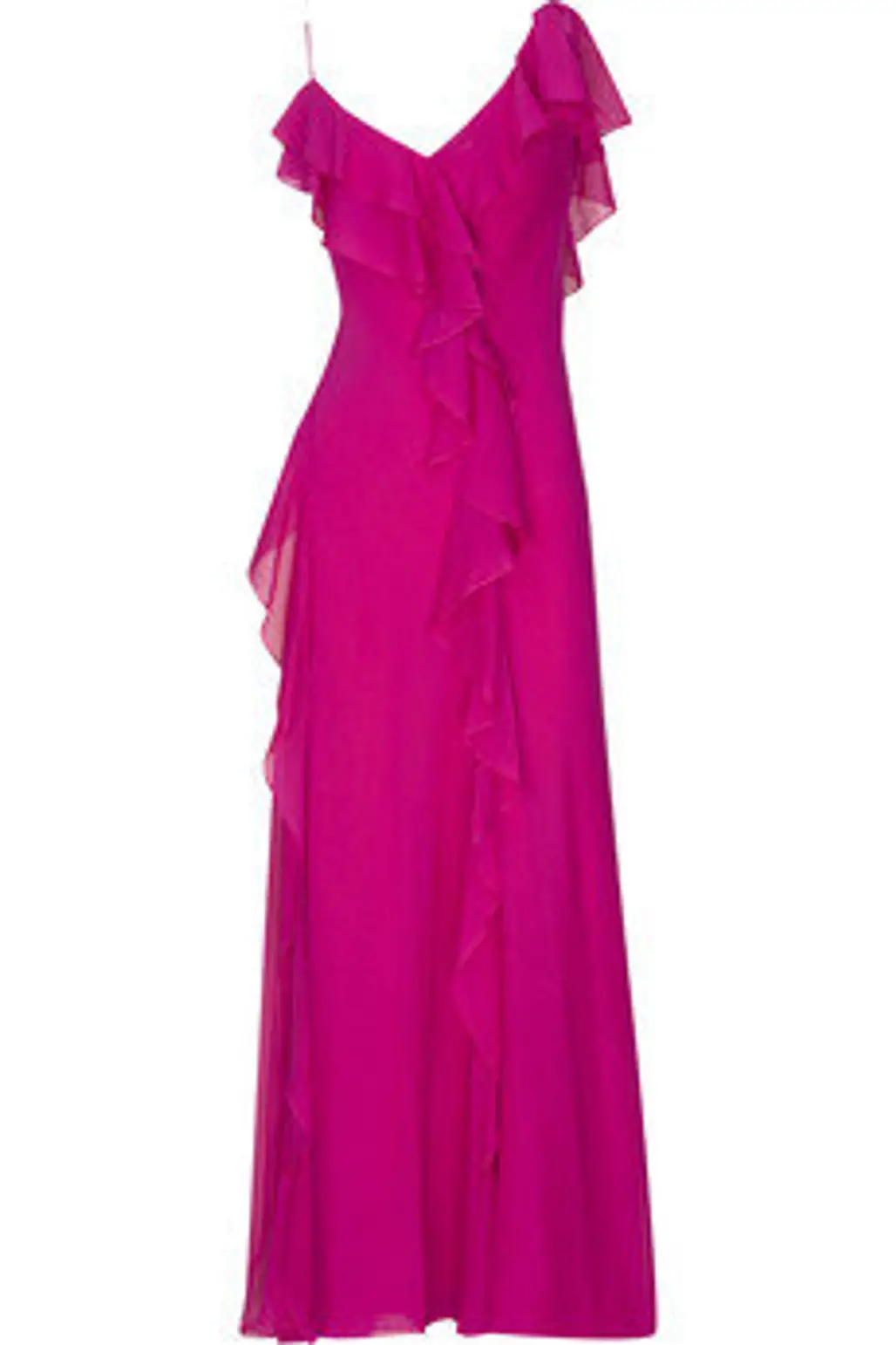 Donna Karan Asymmetric Silk Georgette Gown