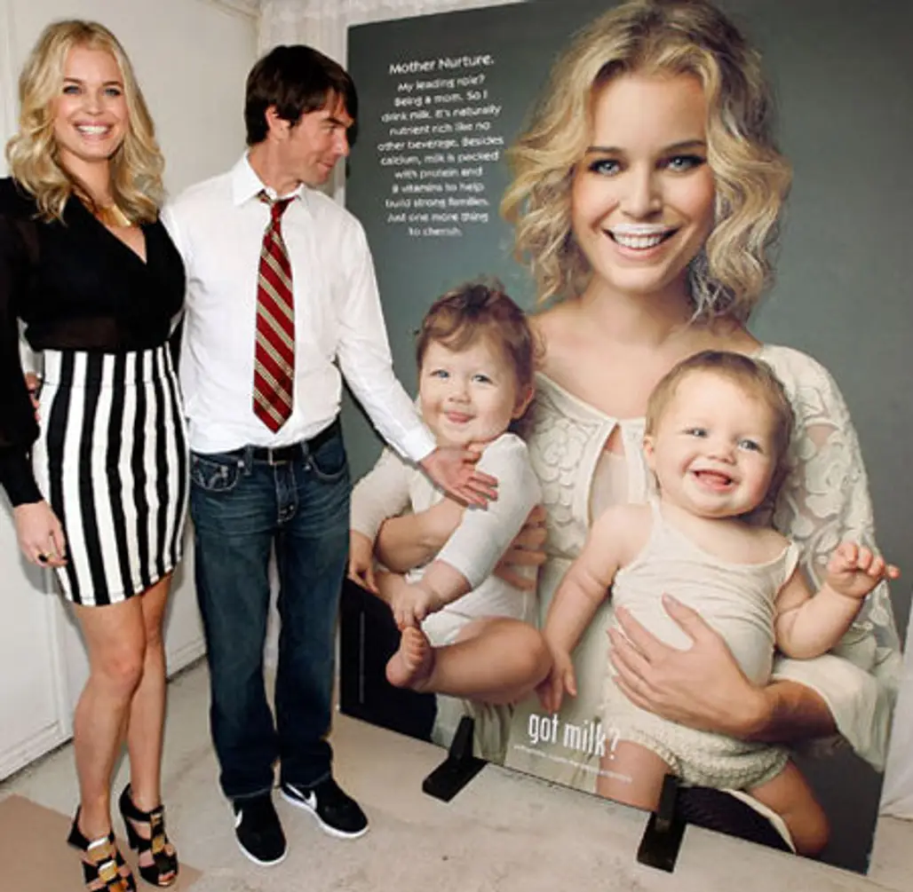 Rebecca Romijn and Her Twins Dolly and Charlie for Got Milk?