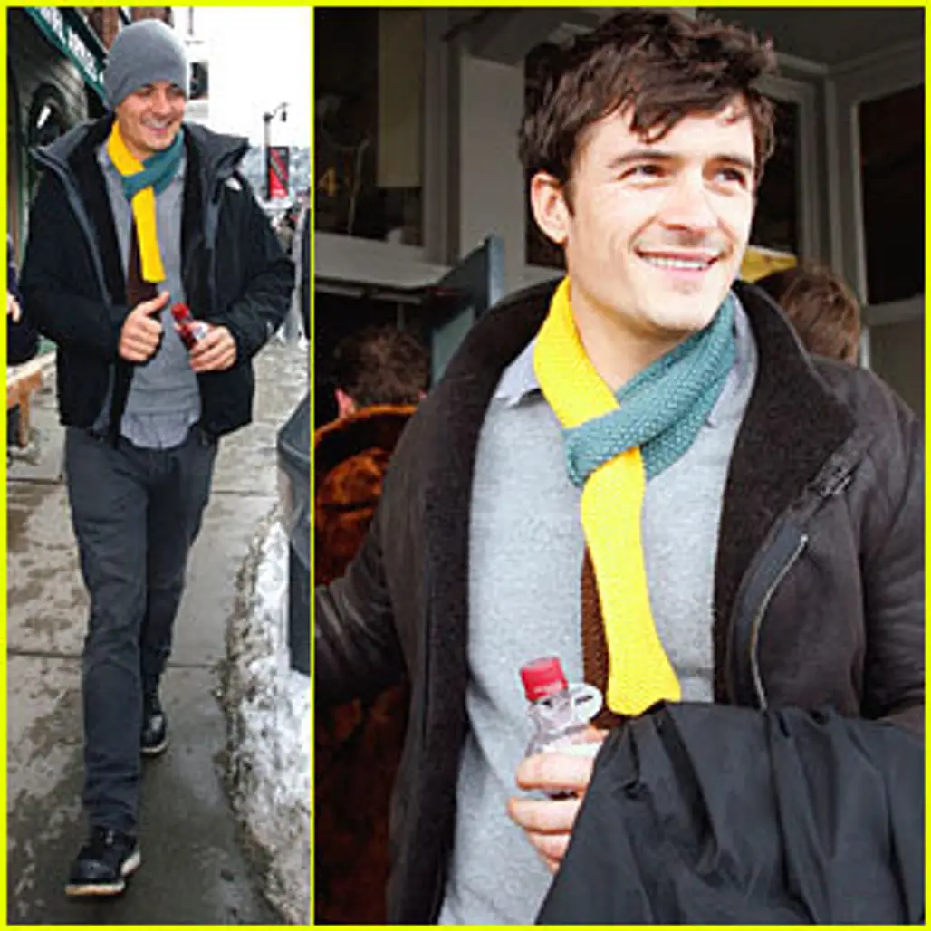 Orlando Bloom on Icy Streets