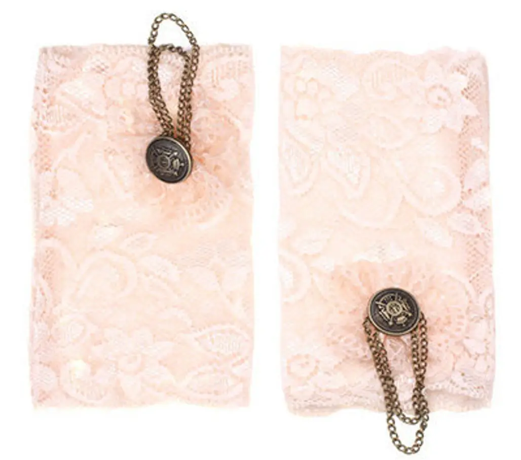 ASOS Chain Detail Nude Lace Cuffs