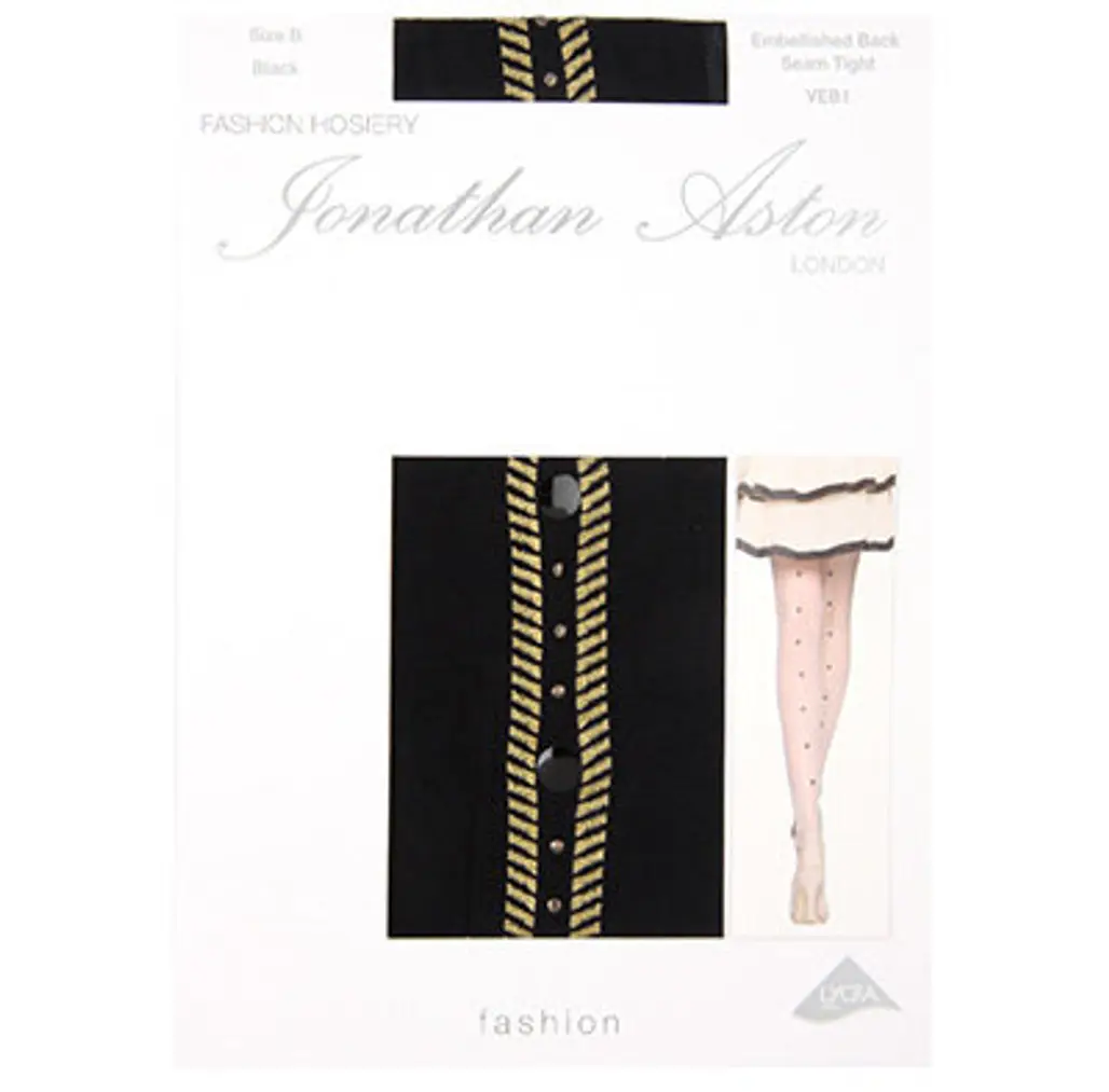 Jonathan Aston Embellished Back Seam Tights