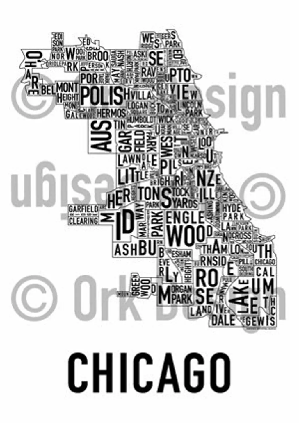 Sweet Blue Chicago City Poster