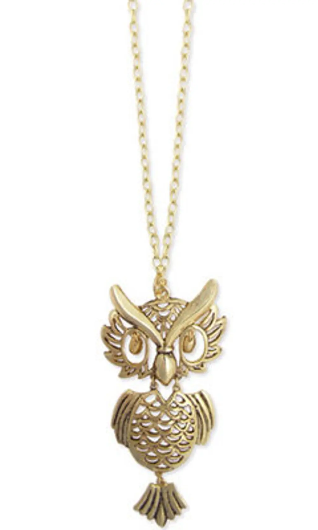 Gold but Wise Owl Vintage Necklace