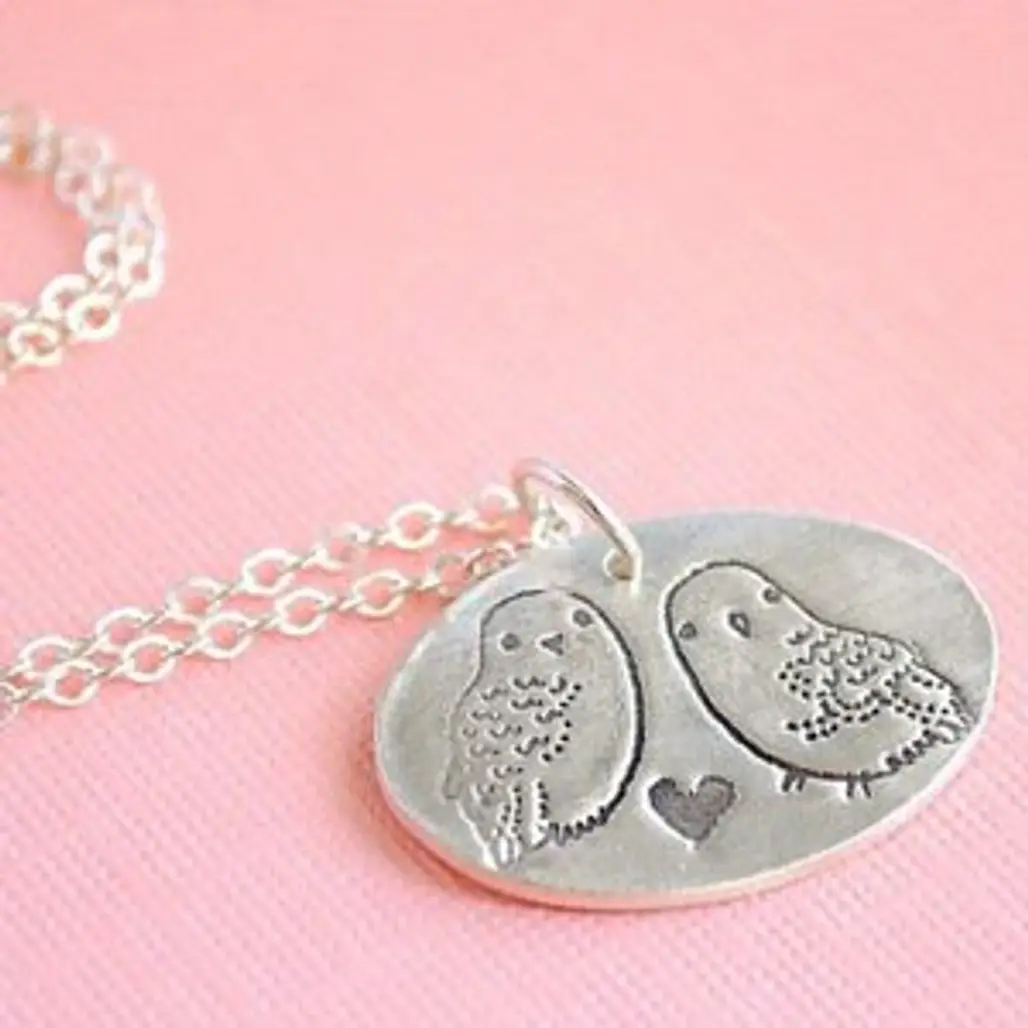 Snowy Owls Necklace