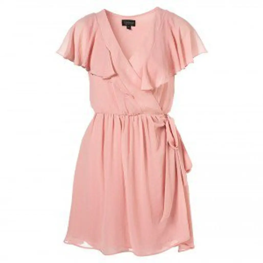 Pale Pink Wrap Dress from Topshop - $90