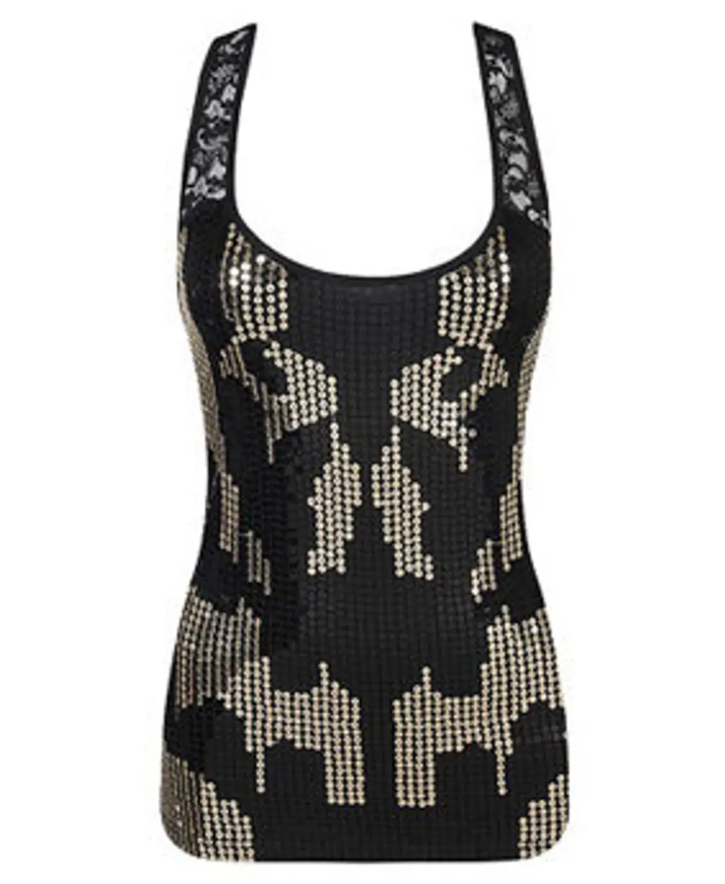 2. Forever 21 Lace Yoke Sequin Tank