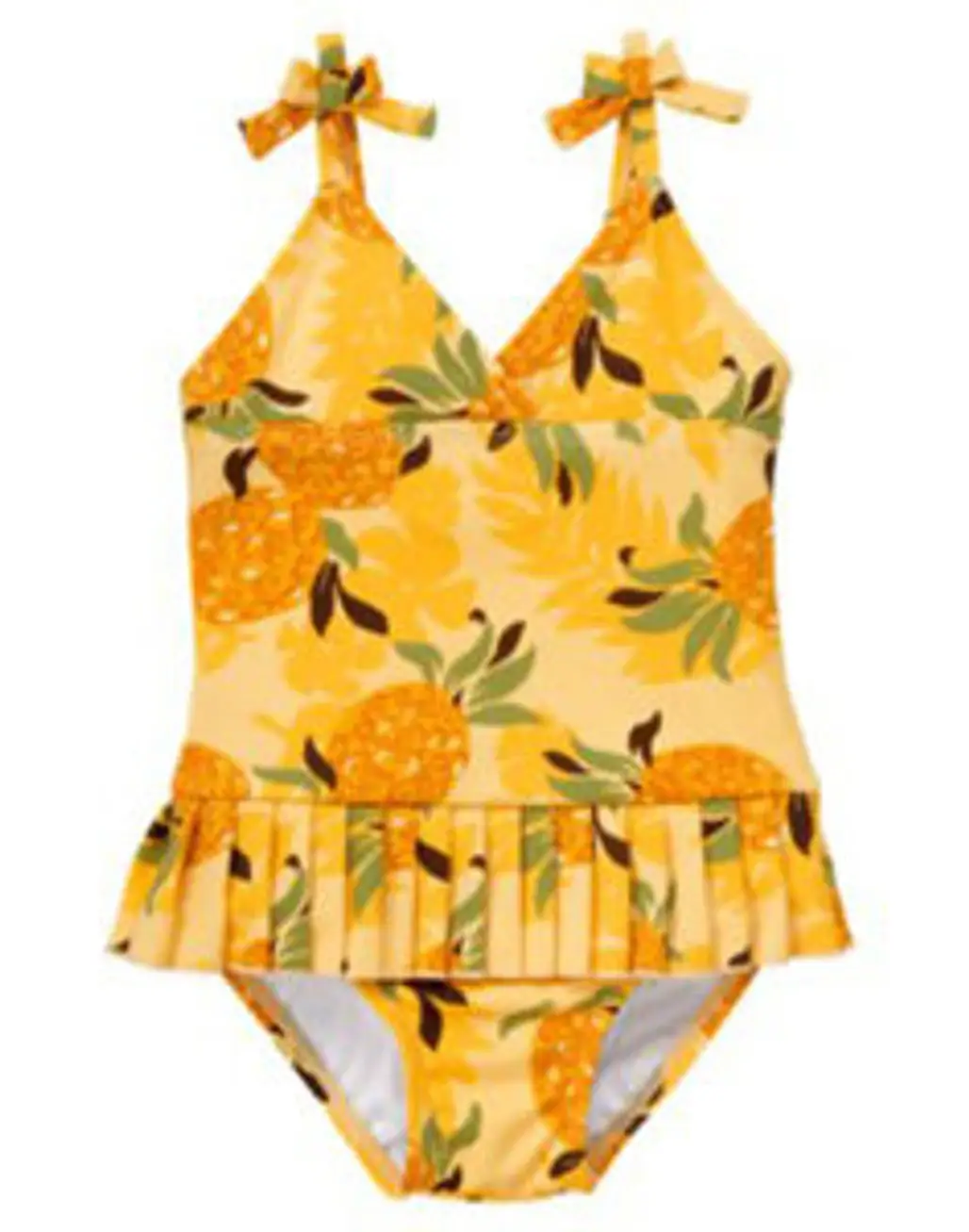 Janie and Jack Pleated Pineapple One-Piece Swimsuit