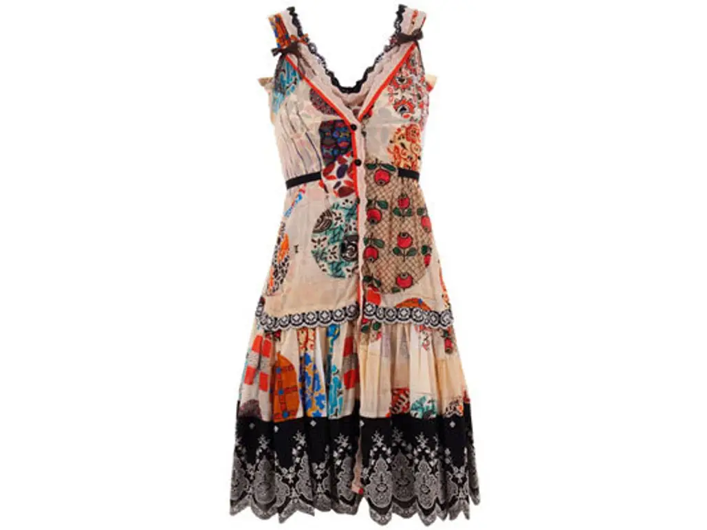 TRICOT CHIC - Sleeveless Patchwork Dress