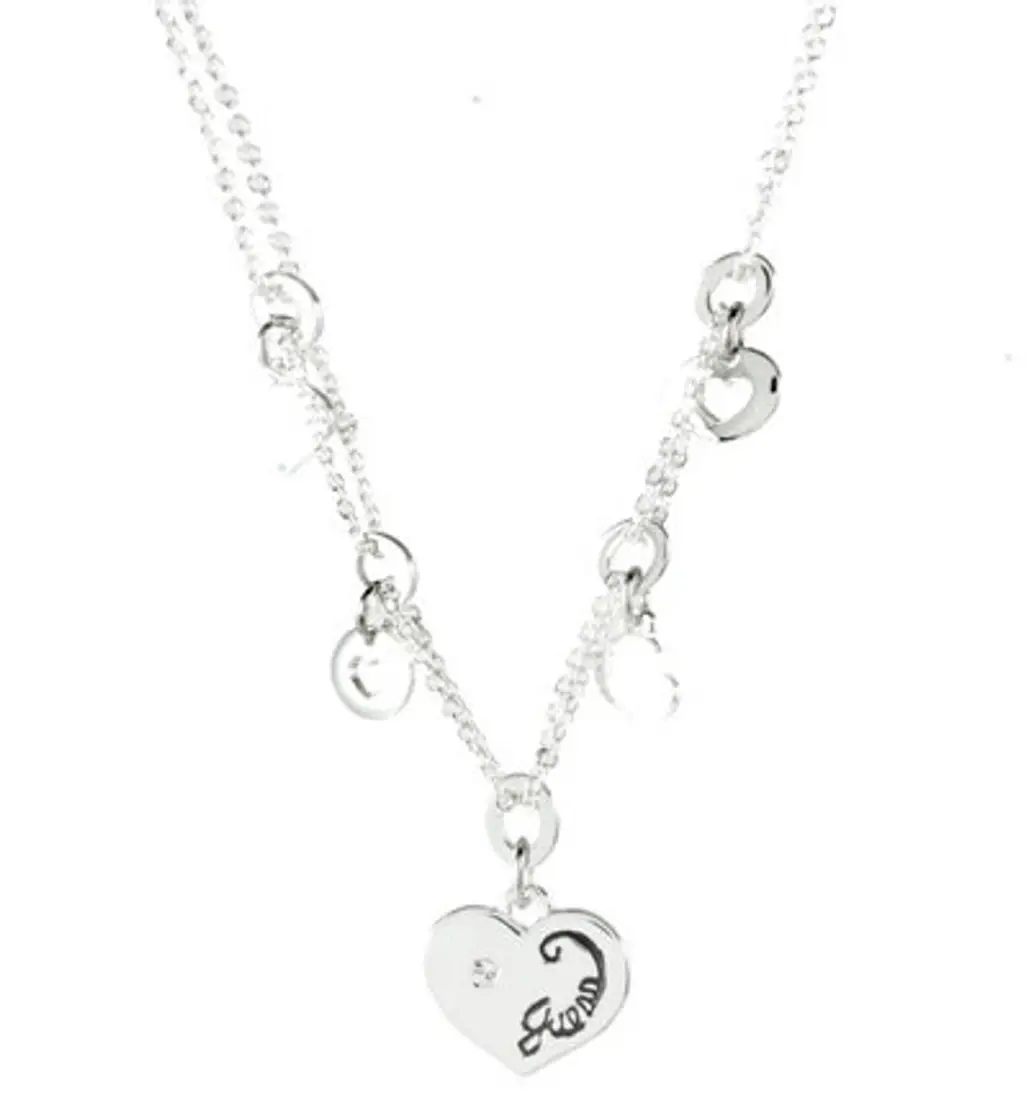 Guess Mini Heart Charm Necklace