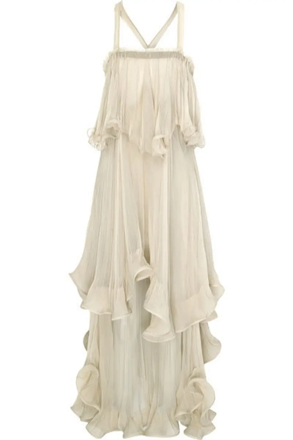 Chloé Silk-chiffon Tiered Ruffle Dress