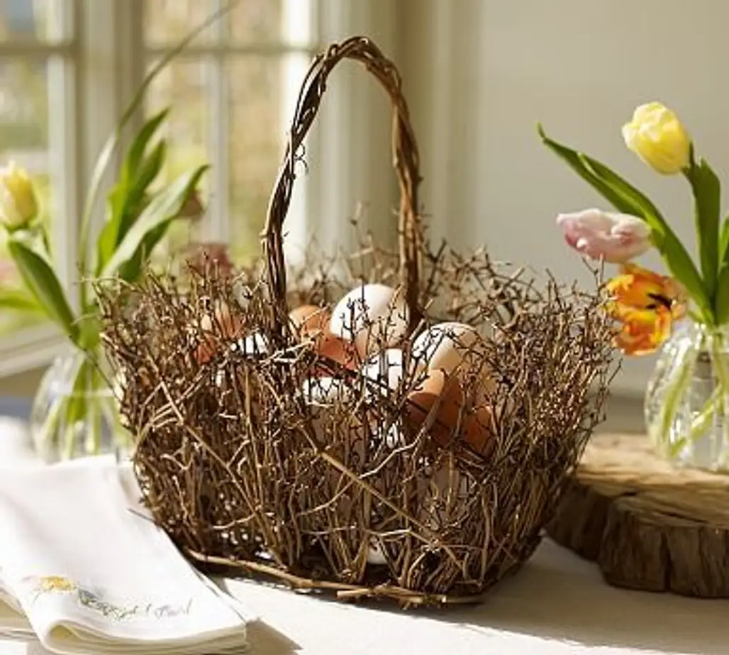 Pottery Barn Twig Easter Basket