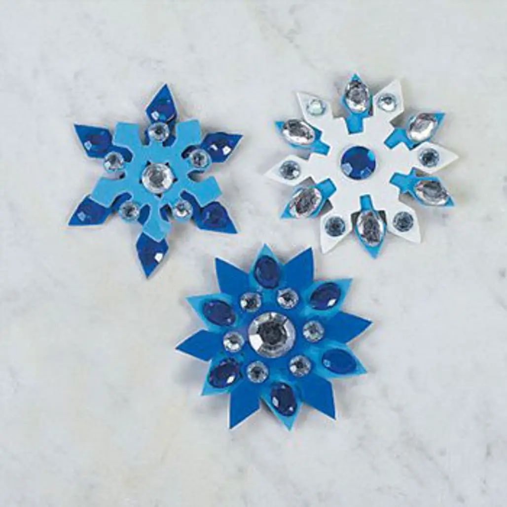 Jeweled Snowflake Magnet Craft Kit