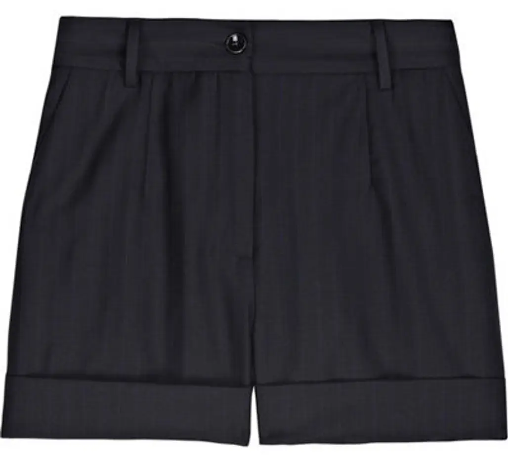 D & G Wool-Twill Pinstripe Shorts