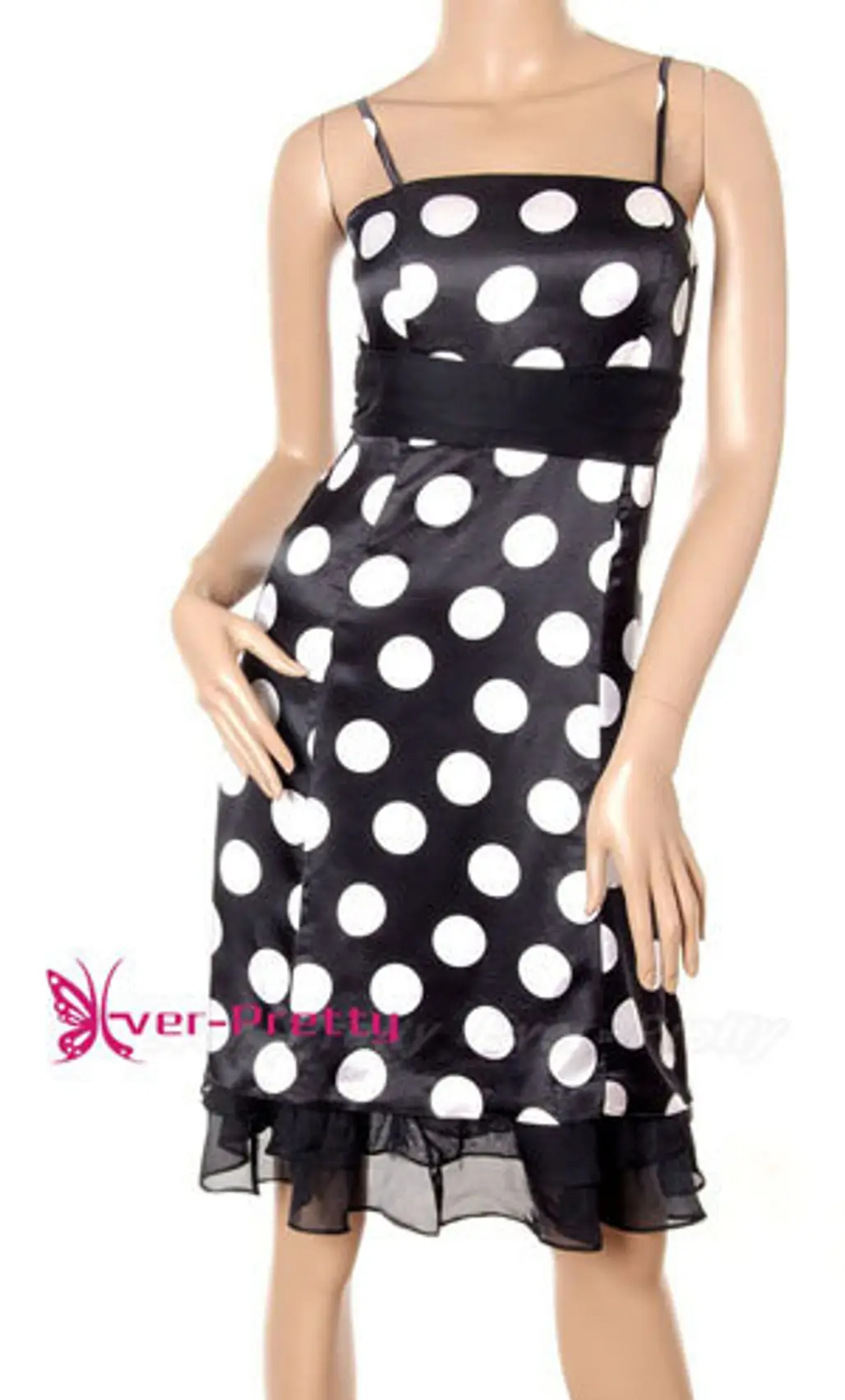 Excellent Black and White Empire Waist Cocktail Dress