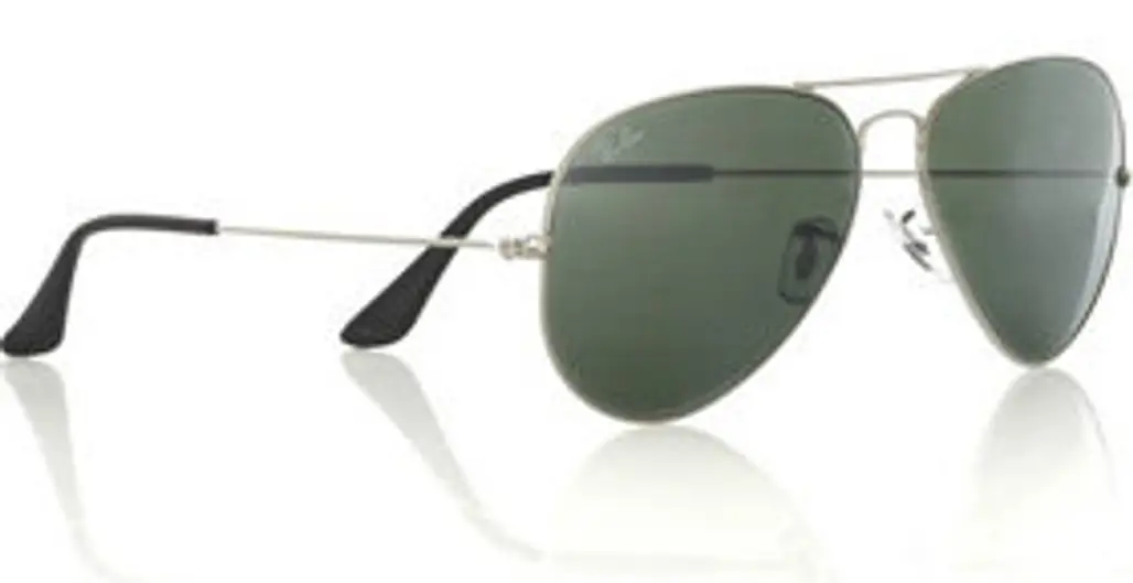 Mirrored Aviator Metal Sunglasses