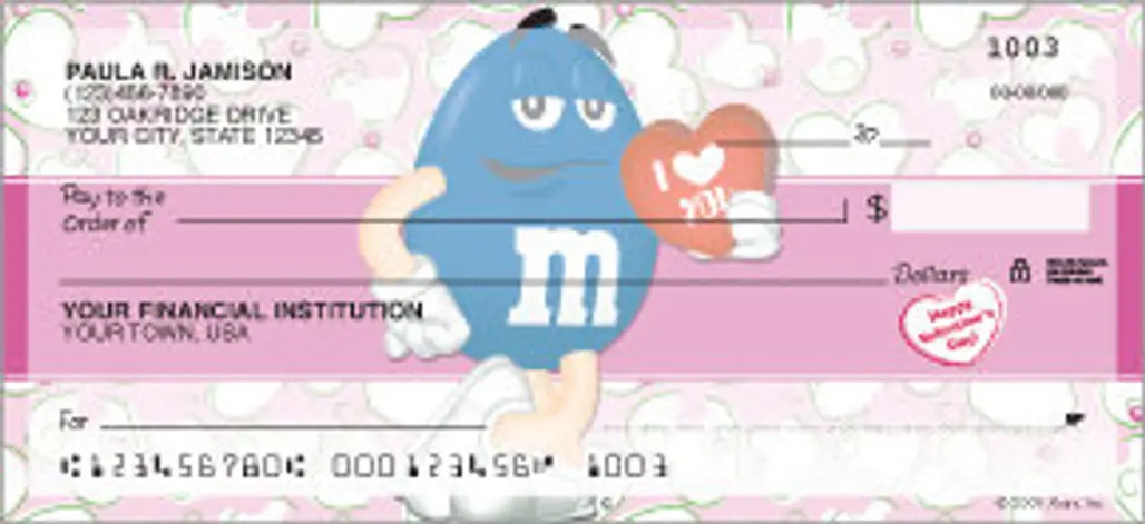 M&M’s Valentines Checks