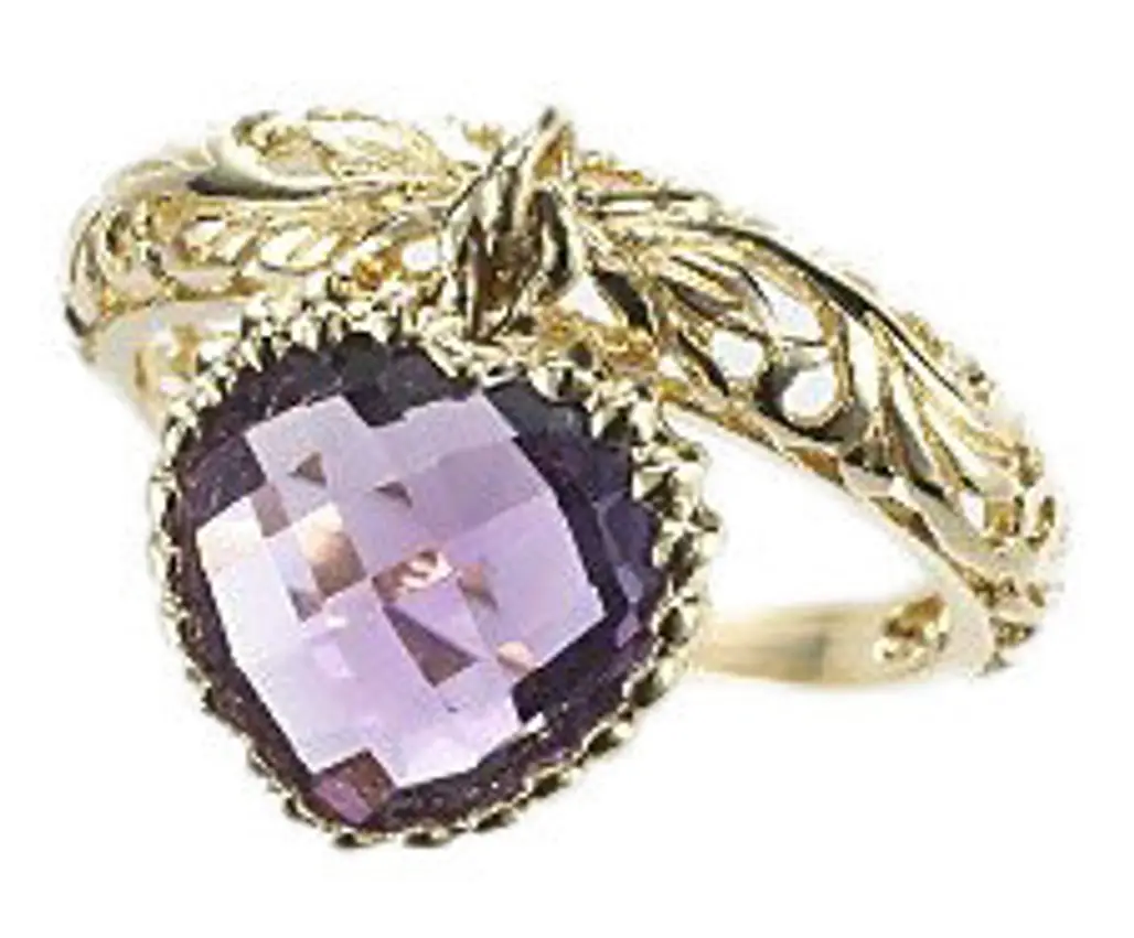 Amethyst Stackable Ring in 14 Kt. Yellow Gold