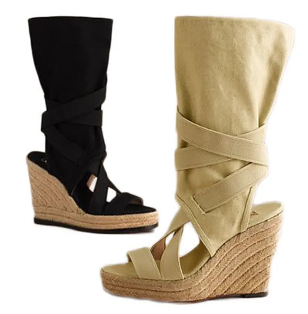 Ankle-wrap Wedge Boot