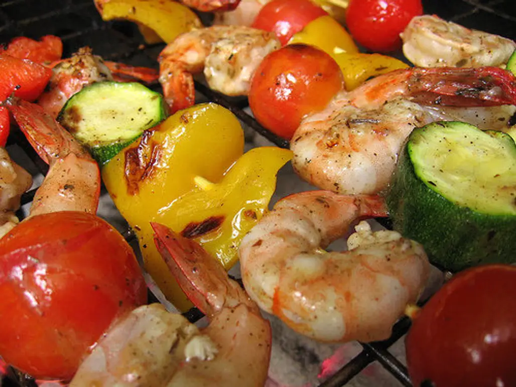 Shrimp and Vegetables on the Stick (shish Kabobs)