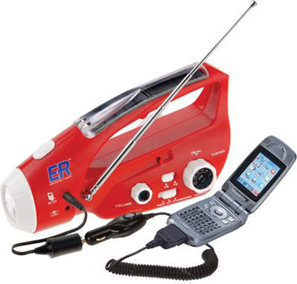 Emergency Flashlight, Radio, & Cell Phone Charger