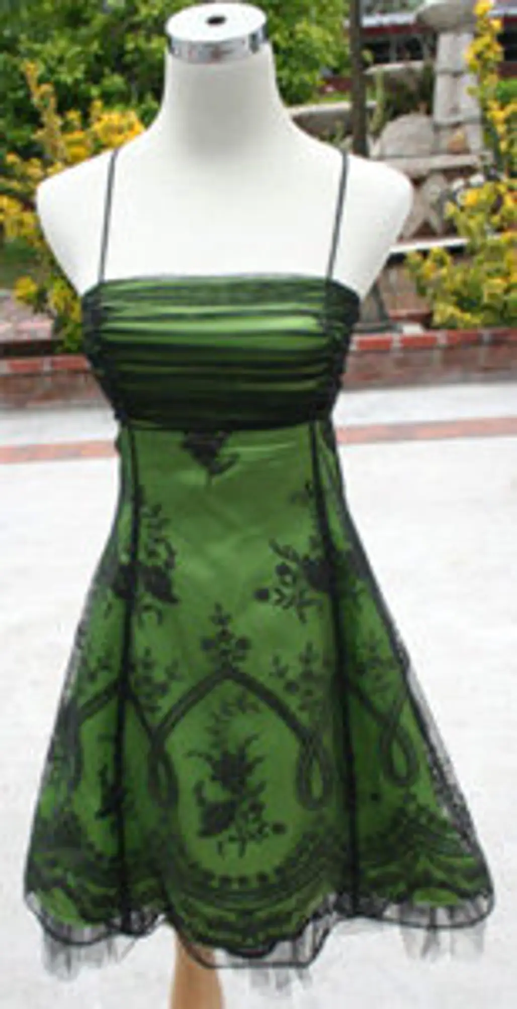 Lime/Gold Formal Gown