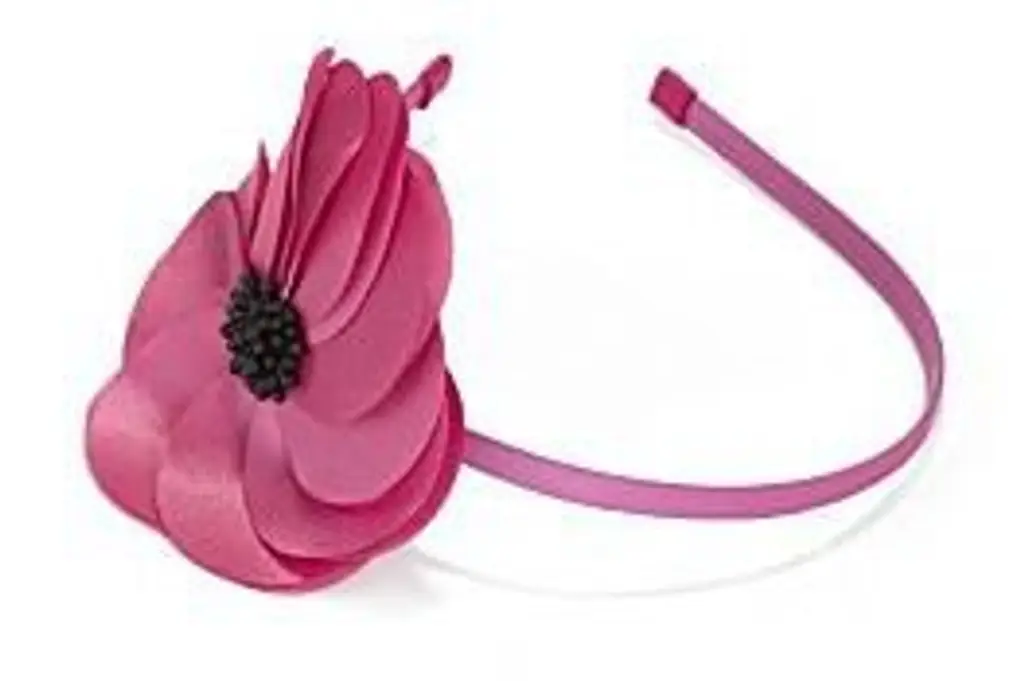 Natasha Accessories Satin-Flower Headband