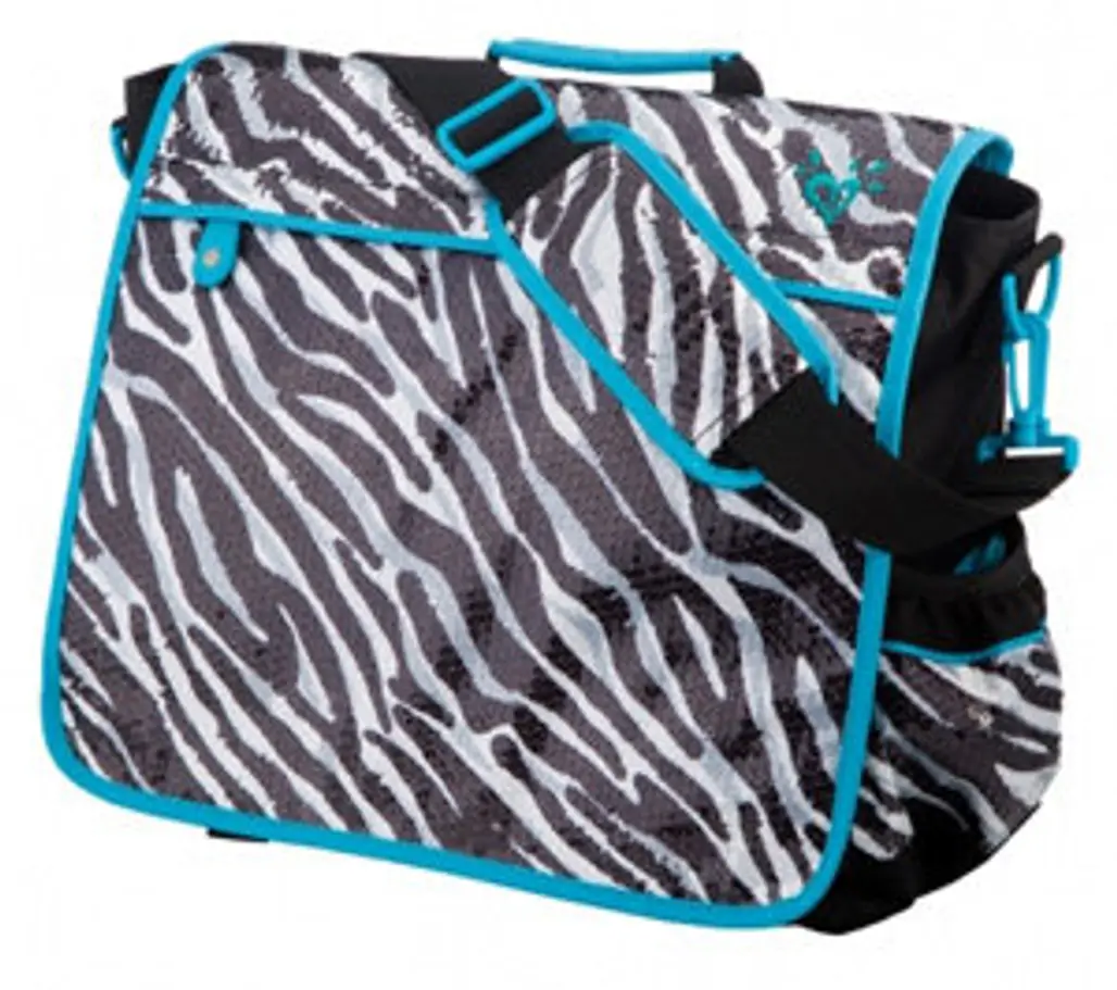 Justice for Girls Sequin Zebra Convertible Messenger Bag