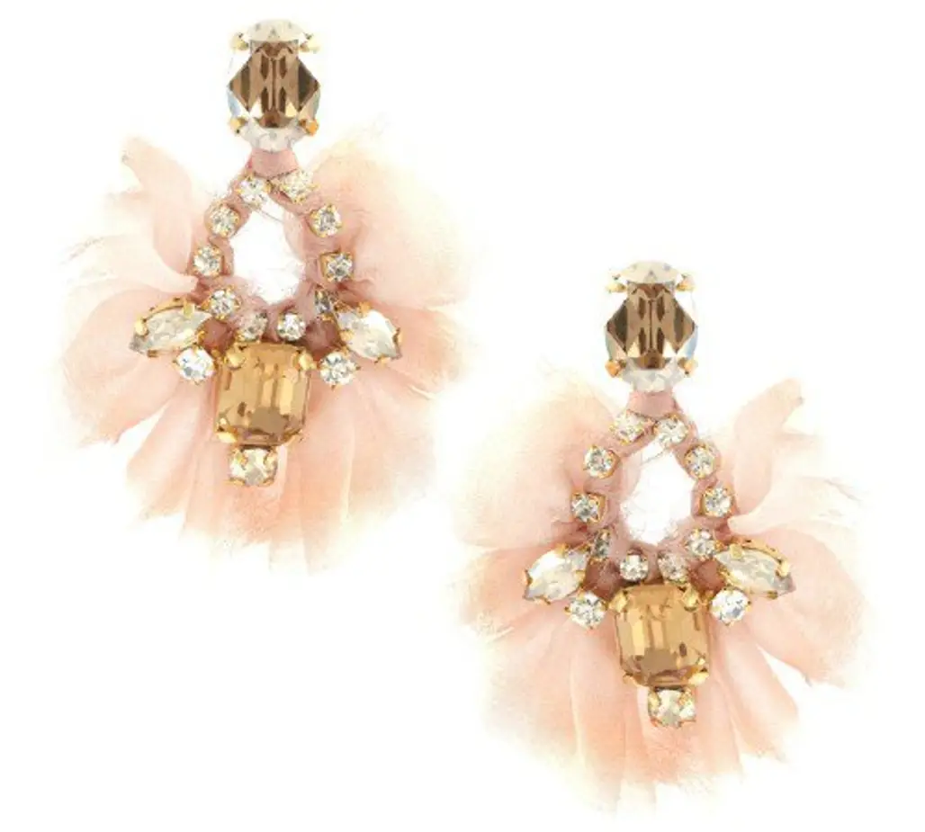 Paula Bianco ‘Romantic Embellishment’ Blush Earrings