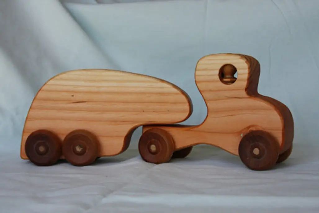 Wooden Truck and Trailer