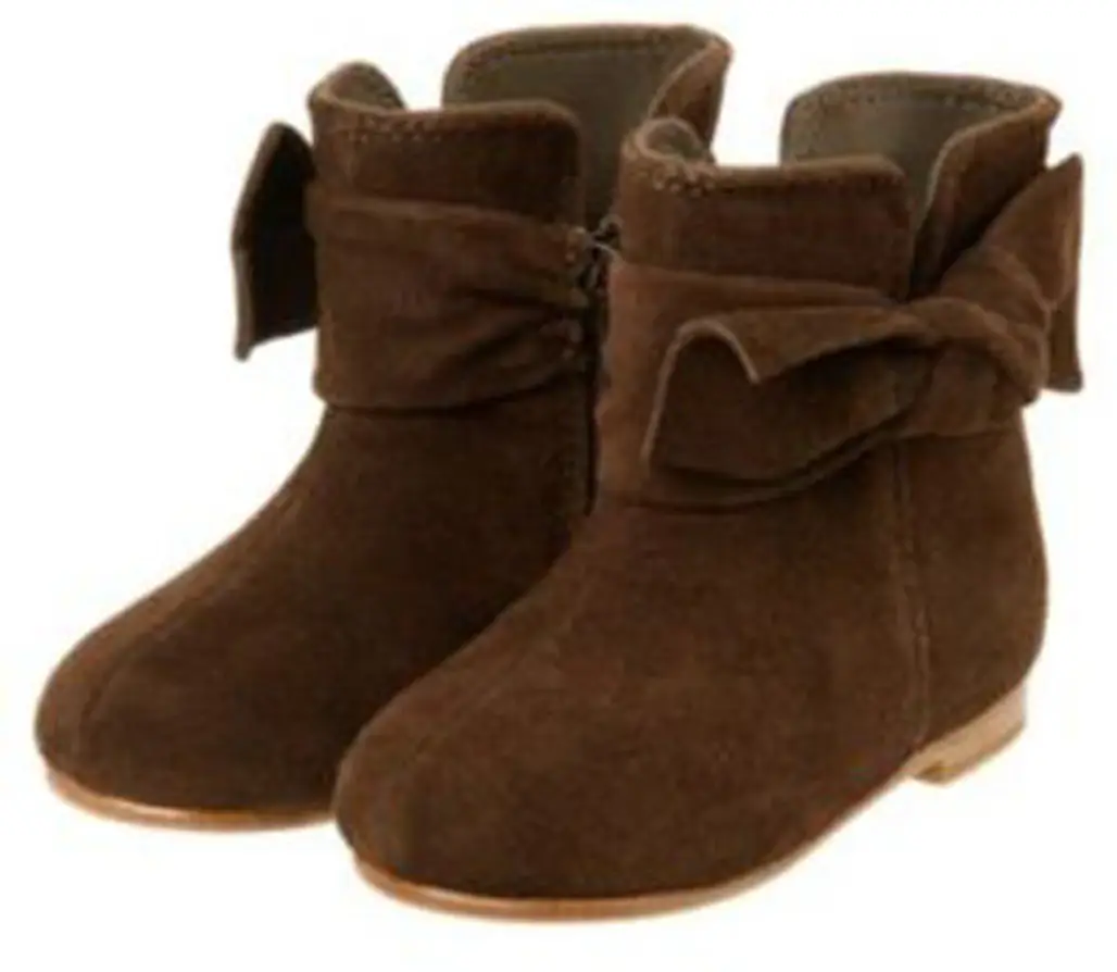 Janie and Jack Suede Bow Boot