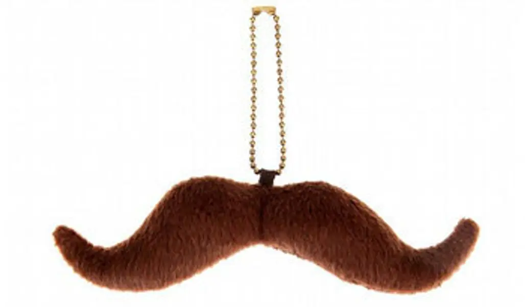 Fuzzy Moustache Key Chain