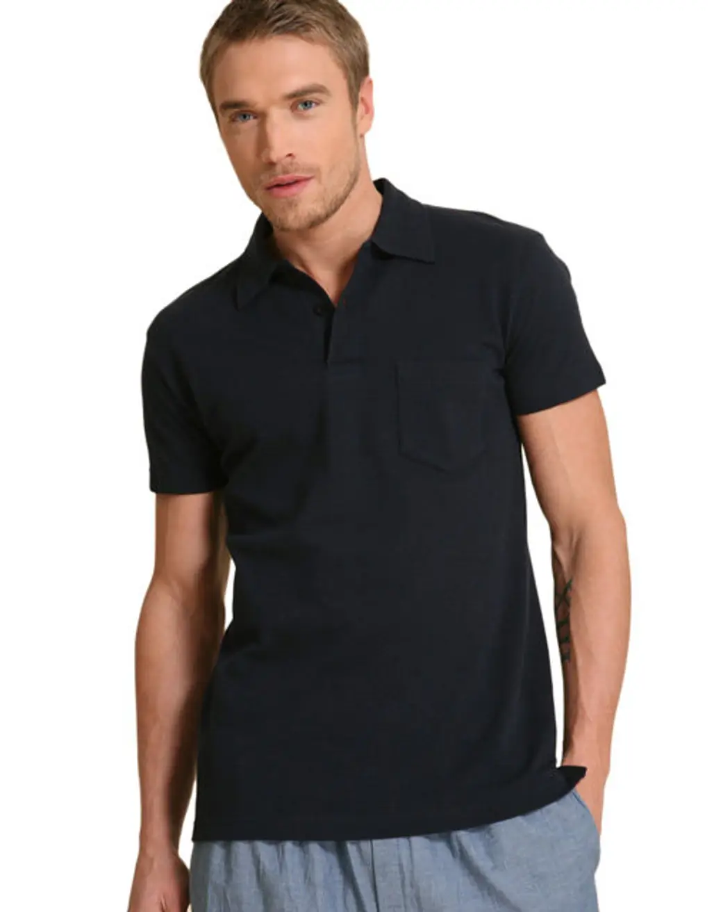 Sunspel Navy 007 Inspired Polo Shirt